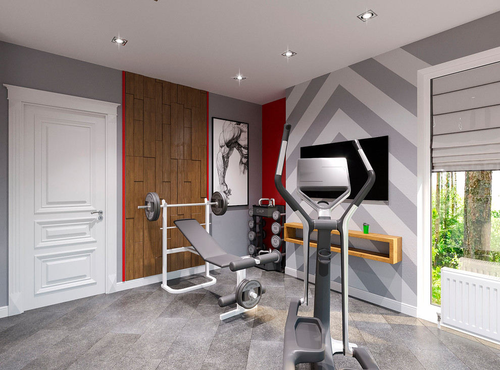 Интерьер спортзала в з.п. Бавария от Унистрой