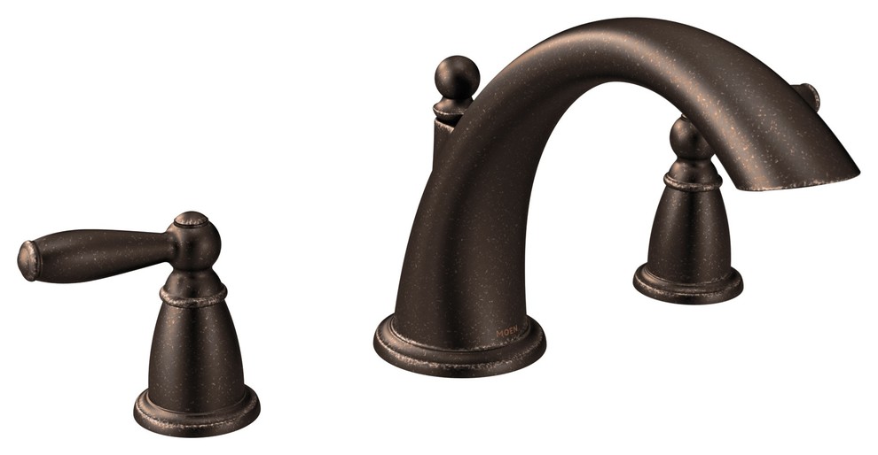 Moen Brantford Oil Rubbed Bronze Two-Handle Roman Tub Faucet T933ORB
