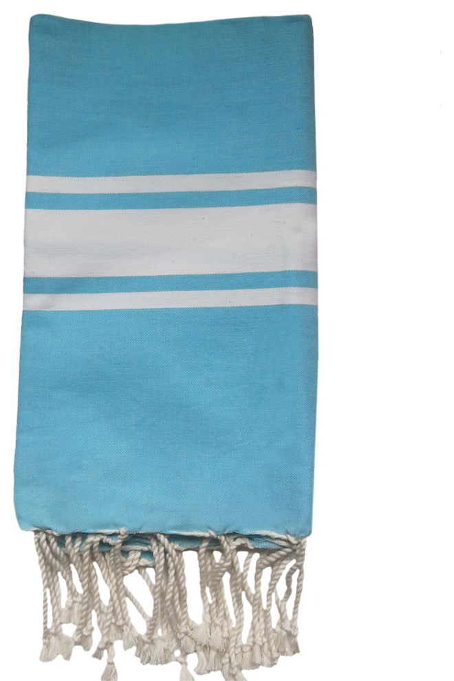 Fouta plate turquoise