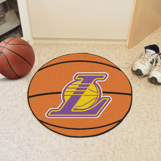 Nba Los Angeles Lakers Basketball Mat 27 Diameter Contemporary Nba Los Angeles Lakers Basketball Mat 27 Diameter Contemporary Novelty Rugs By Fanmats