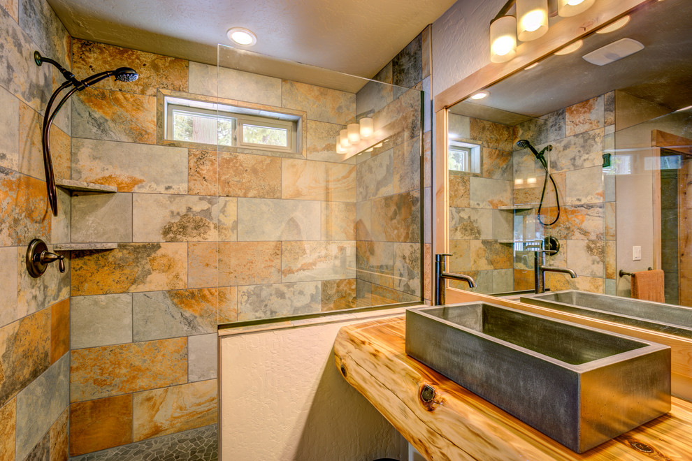 Home design - rustic home design idea in Seattle
