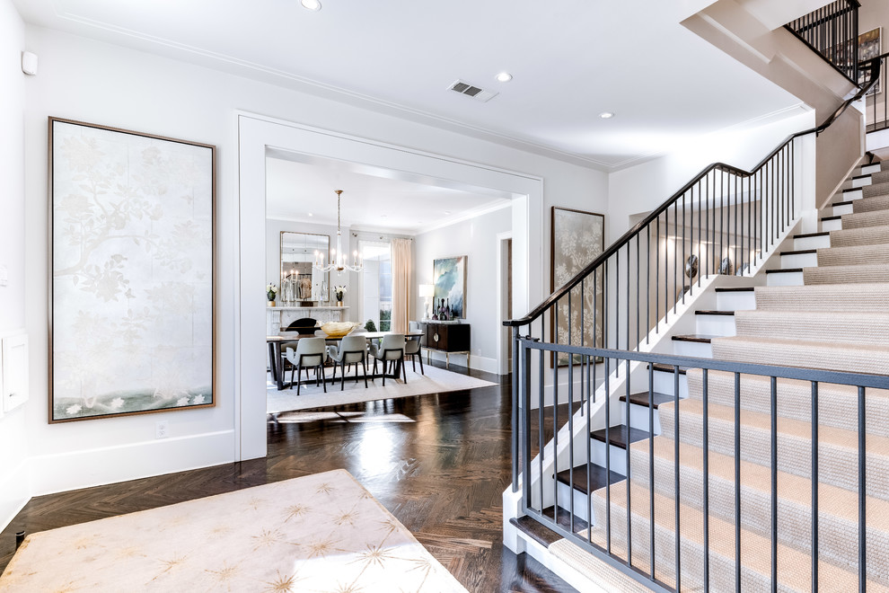 Transitional Custom Home In Hp Transitional Dallas By Ellen Grasso And Sons Llc Houzz