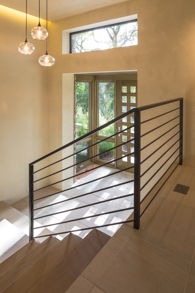 Mid-sized contemporary staircase in Austin.