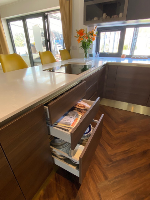 Grey and Brass Kitchen modern-kitchen
