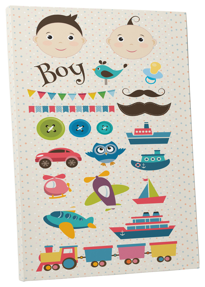 Children "Baby Boy" Gallery Wrapped Canvas Wall Art