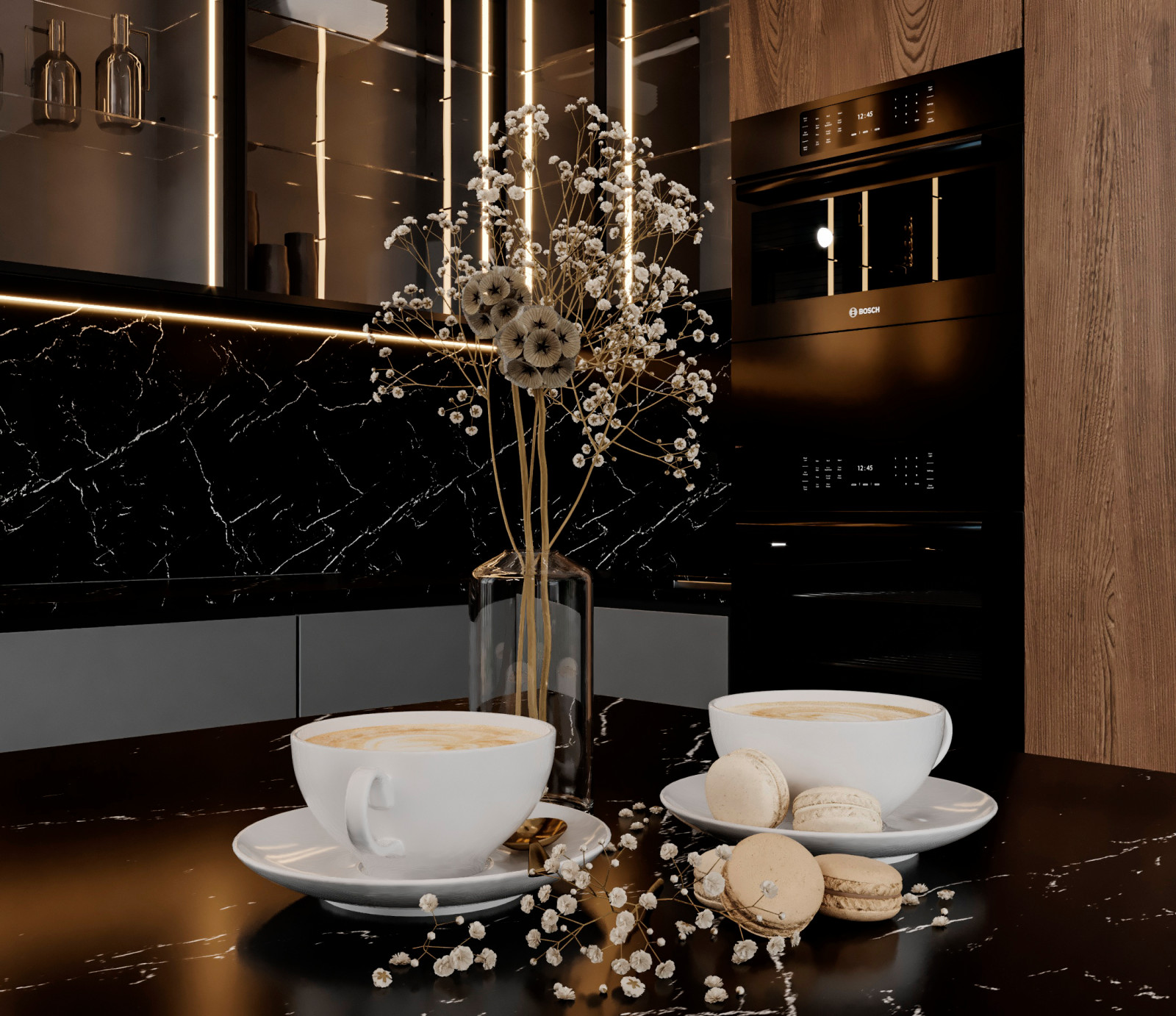 Гостиная в современном стиле с элементами драмы