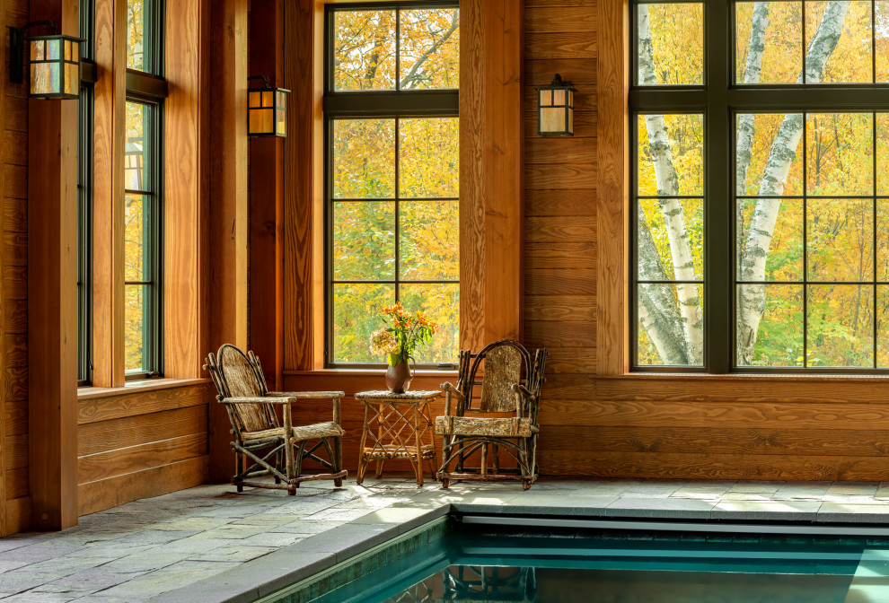 Pool - rustic pool idea in Burlington