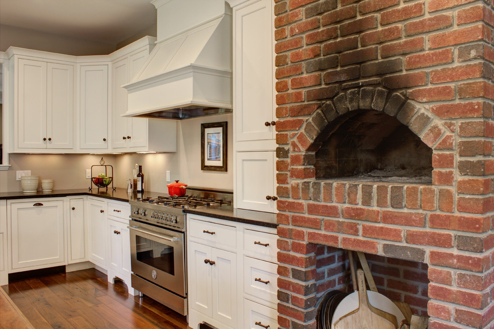Inspiration for a transitional kitchen remodel in Boston