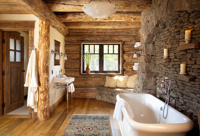 small log cabins bathroom ideas | houzz