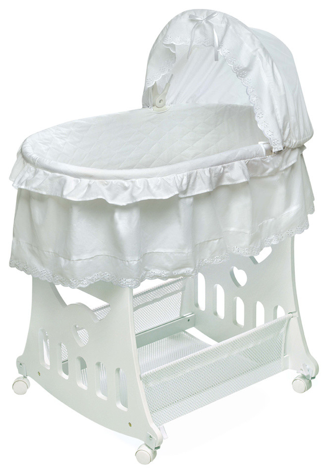 half bassinet that connects to bed