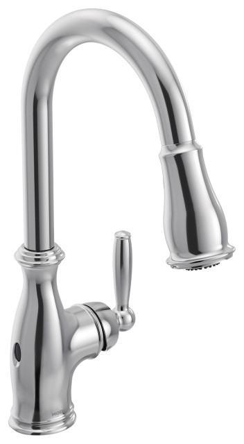 Moen Brantford Motionsense Wave Touchless Pulldown Faucet Traditional Kitchen Faucets By Buildcom Houzz