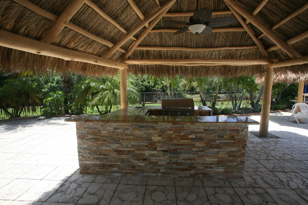 Inspiration for a tropical patio remodel in Miami
