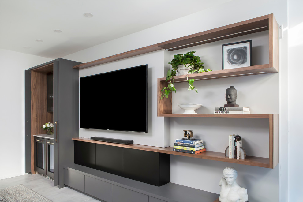 Wall Unit Sleek Functionality Modern Living Room Toronto by