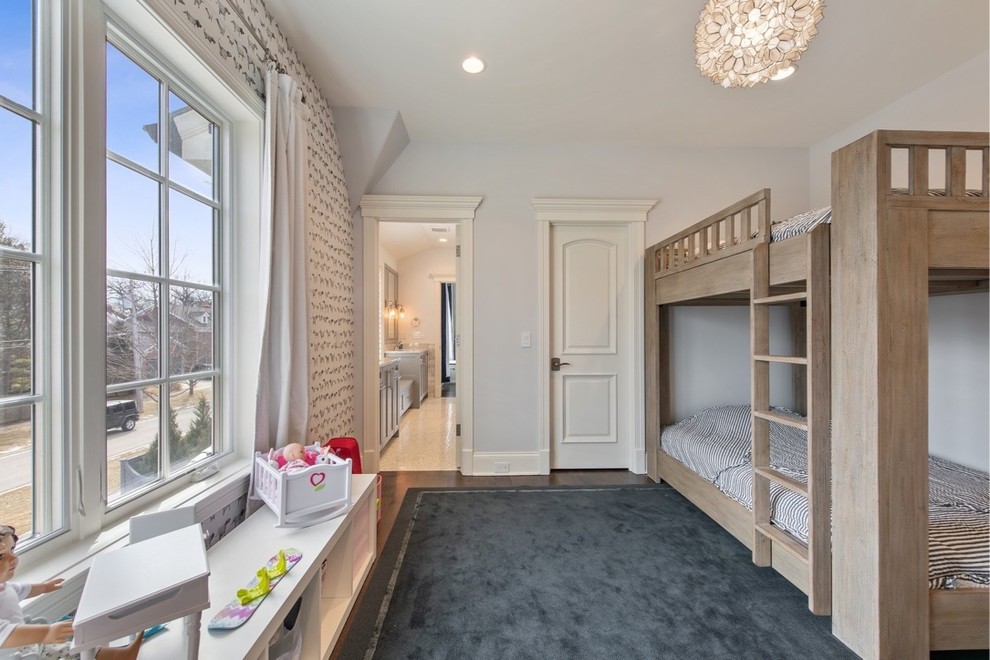 Transitional home design photo in Chicago