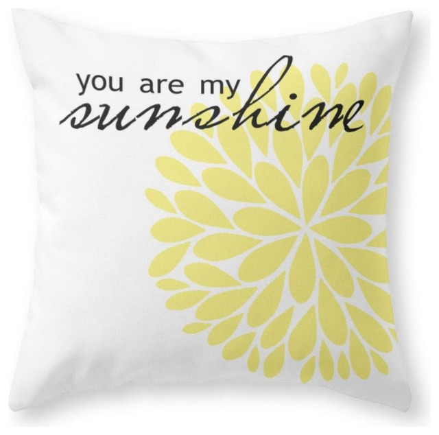 You Are My Sunshine Pillow Cover Contemporary Decorative