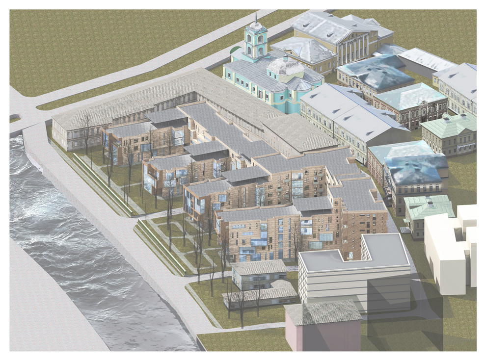Конкурсный проект жилого комплекса на Серебрянической набережной
