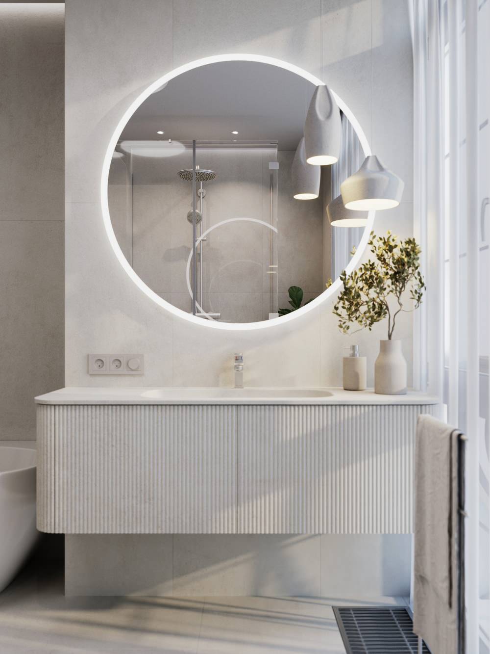 Мастер-ванная в стиле минимализм