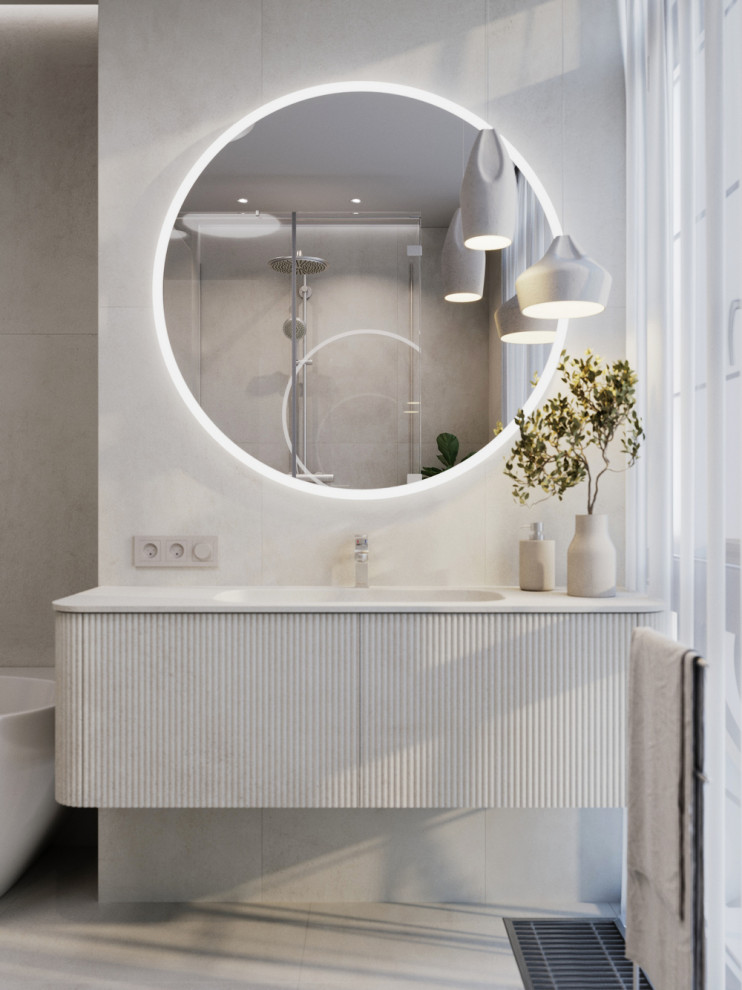 Мастер-ванная в стиле минимализм