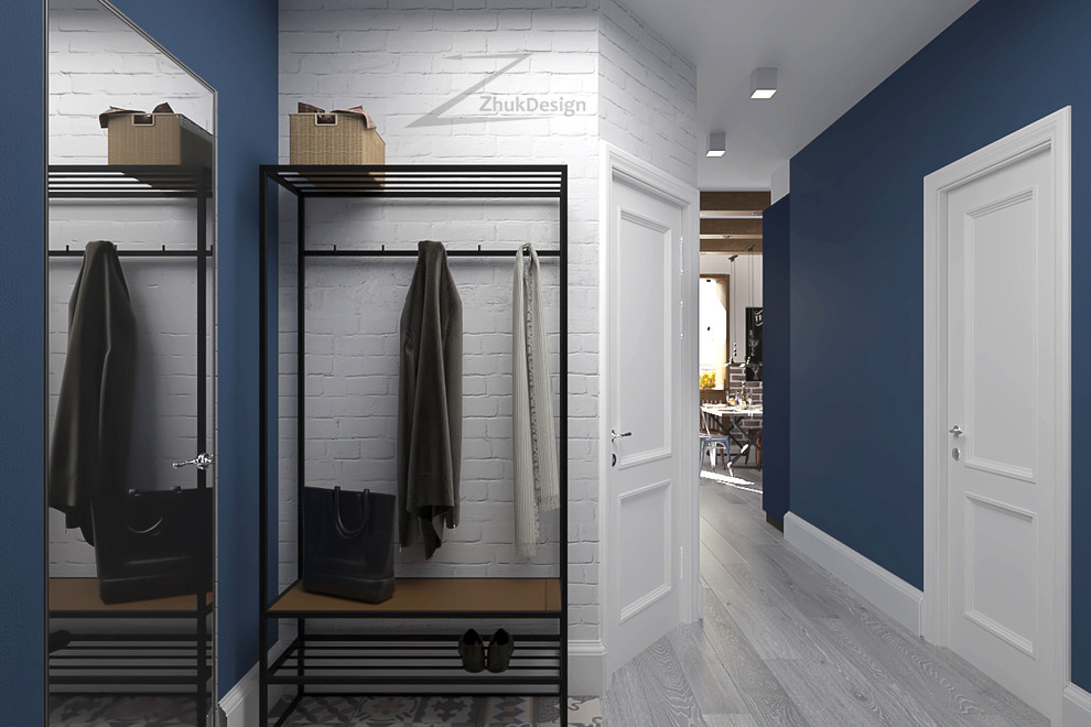 Дизайн однокомнатной квартиры в скандинавском стиле и loft