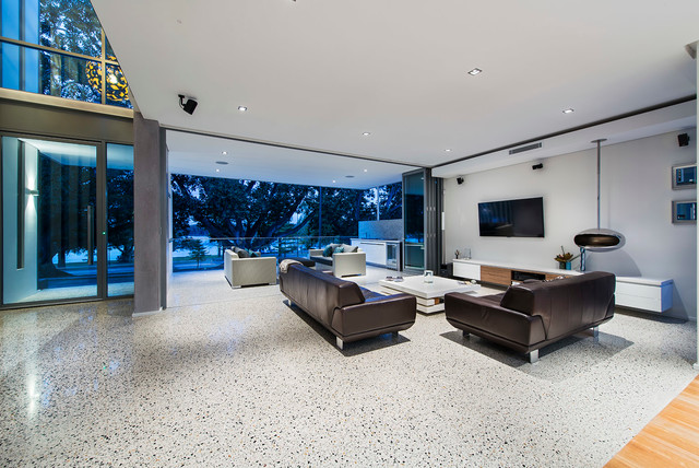 Clune Ave, West Leederville modern-vardagsrum