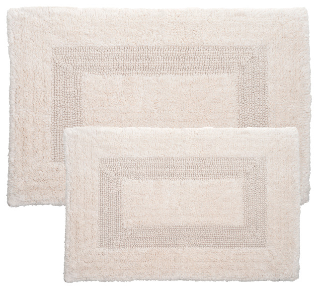 Reversible Rugs, Set of 2 Contemporary Bath Mats by