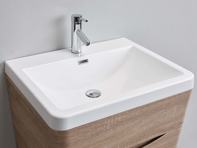 Eviva Victoria 32" White Oak Modern Bathroom Sink Faucet Bowl Vessel ...