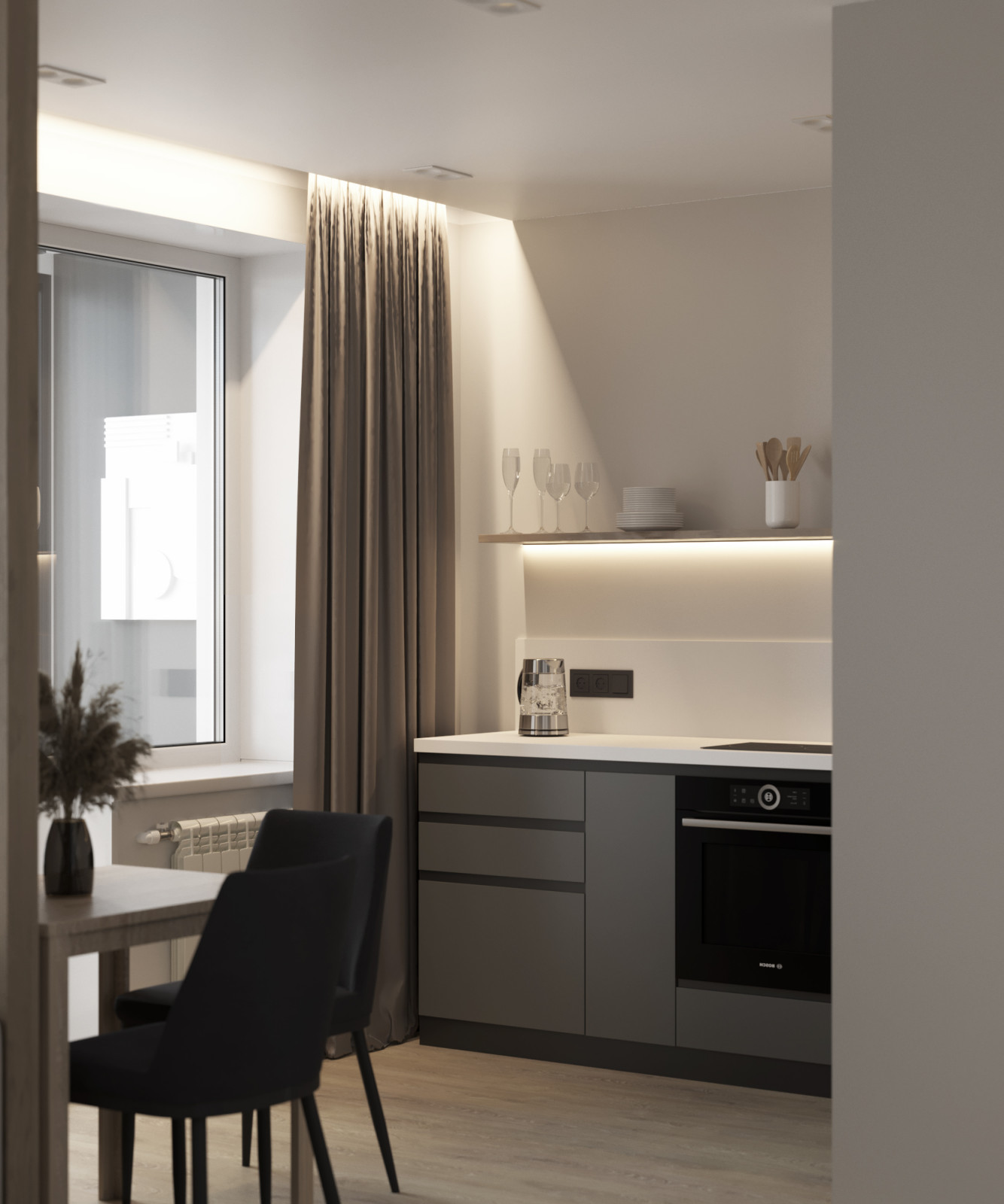 Дизайн-проект однокомнатной квартиры