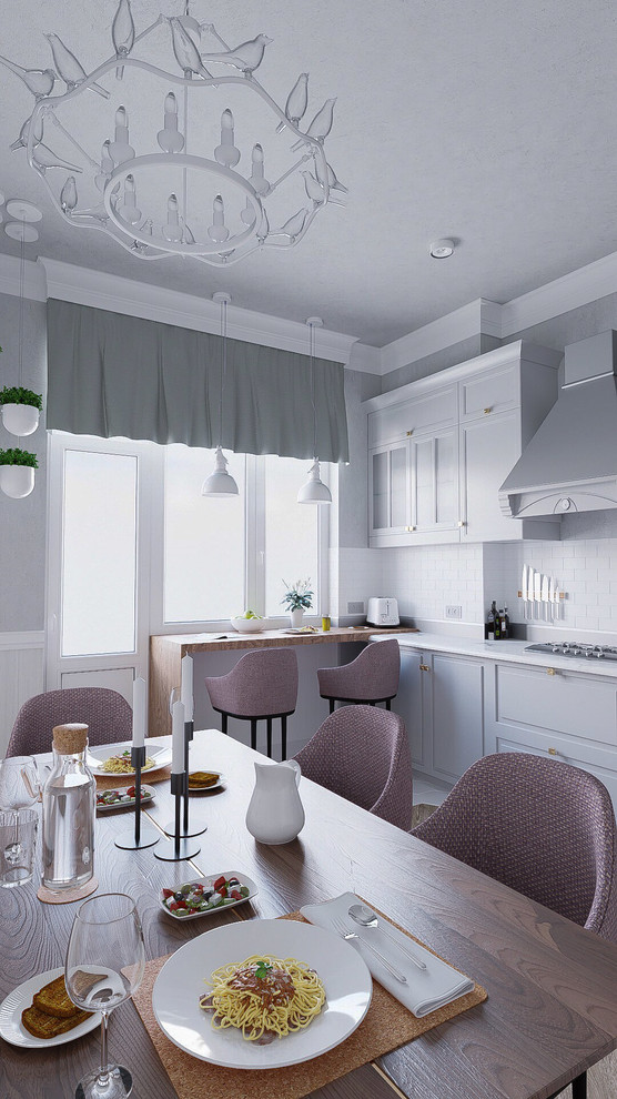 Дизайн интерьера и визуализация кухни 17 кв.м