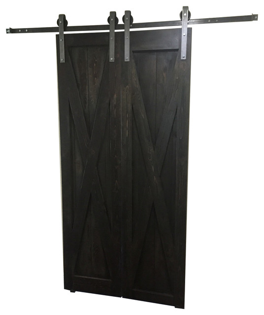 Full "X" Sliding Barn Door Transitional Interior Doors by Doors