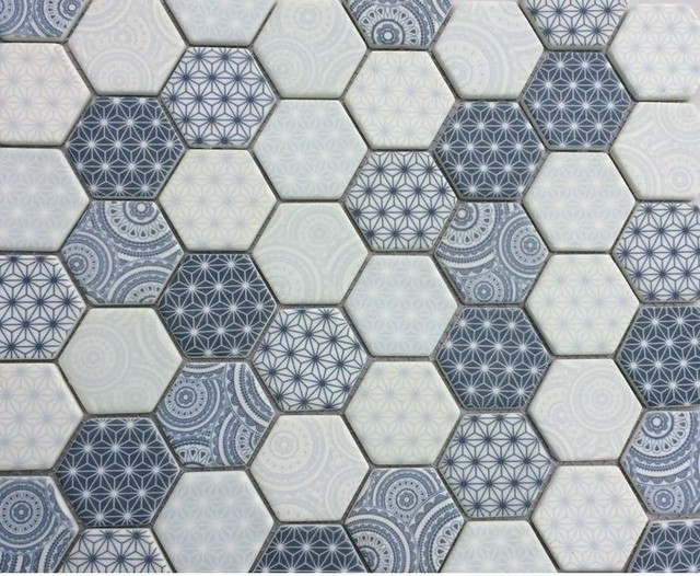 Recycled Gl Mosaic With Printed Patterns Contemporary Recycled Gl Mosaic With Printed