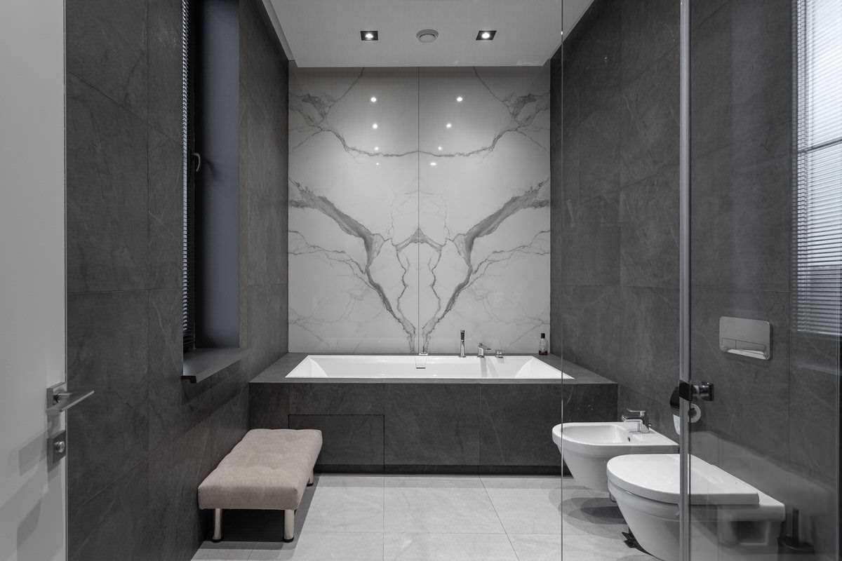 Ванная комната в серых тонах