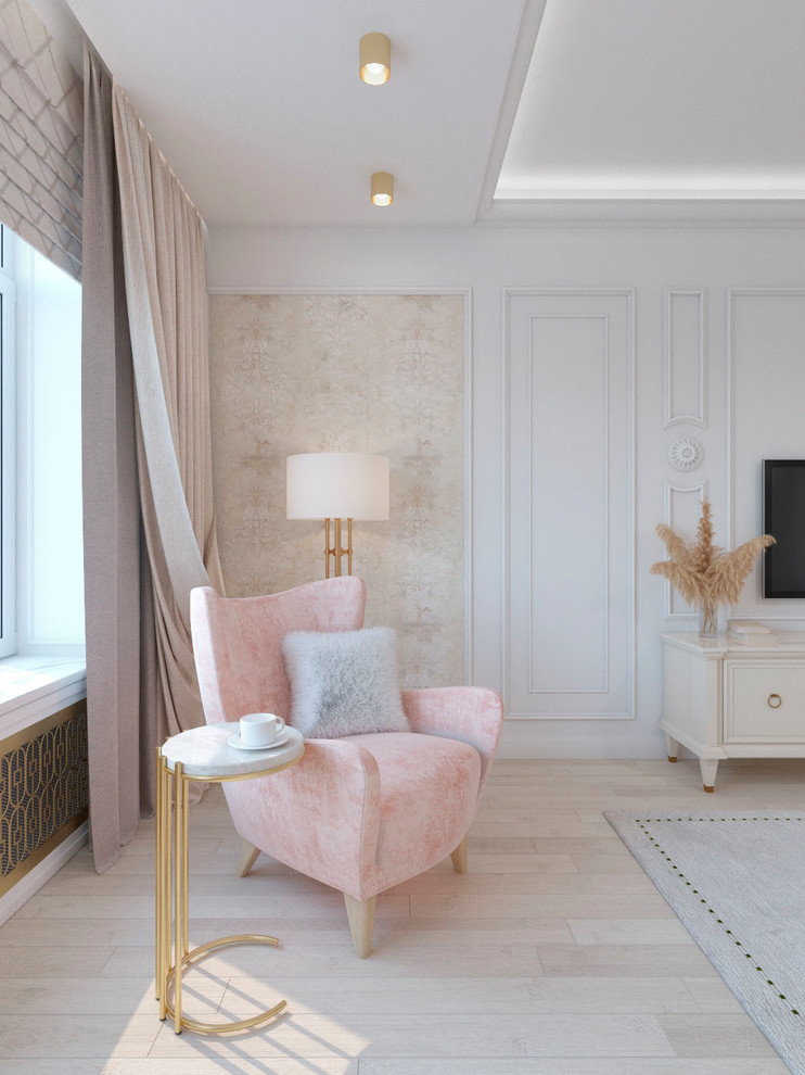 Кофейная зона у окна в гостиной