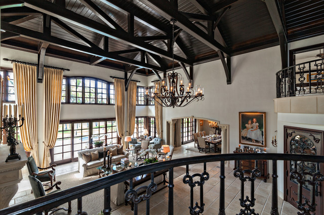 Onshore Custom Home Jupiter Island mediterranean-living-room