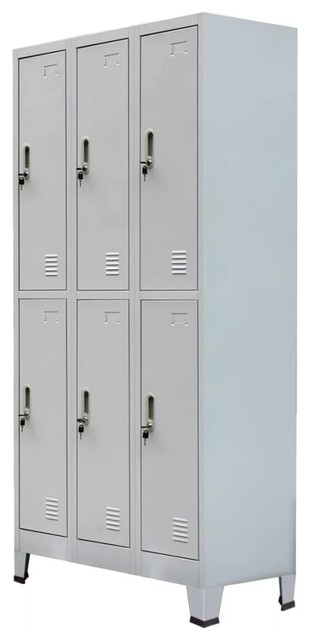 Metal Storage Office Cabinet Cupboard Wardrobe Shelves Locker Steel Compartments