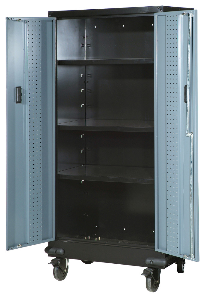 30" Tall Storage With Casters Beach Style Garage And Tool