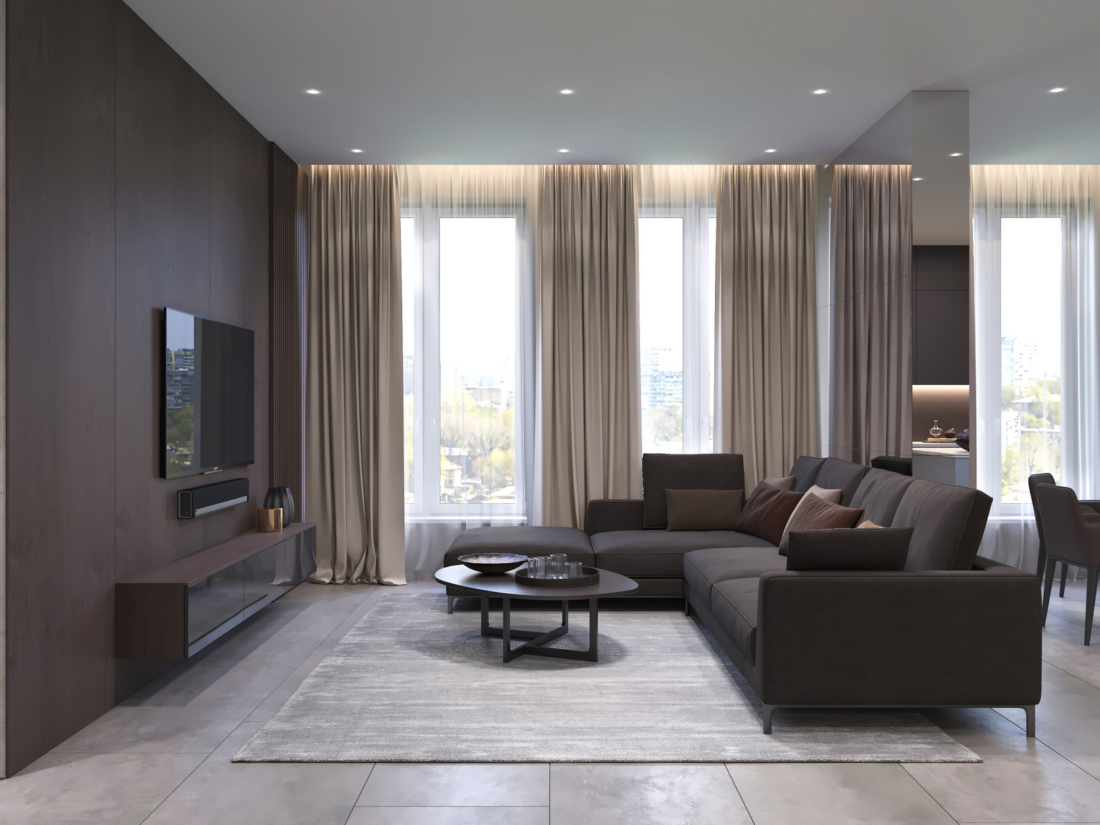 Дизайн интерьера квартиры в современном стиле в ЖК Вандер Парк