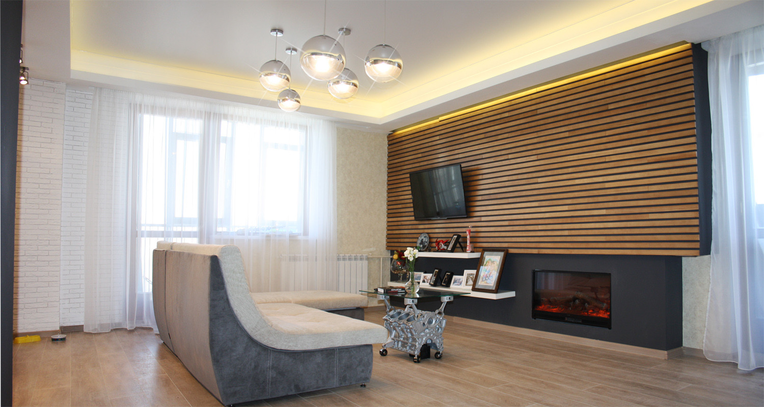 Интерьер кухни гостиной жк Европейский