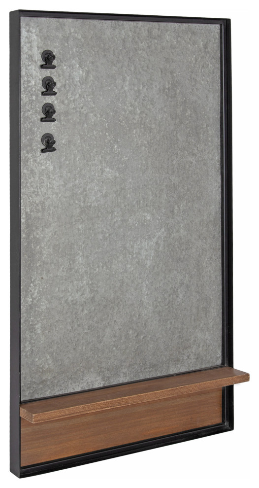 Owing Galvanized Metal Board, Rustic Brown, 20x4x34, 20x4x34