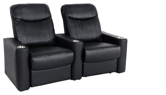 Seatcraft Argonaut Home Theater Seating Leather Contemporary Seatcraft Argonaut Home Theater Seating Leather Black Row Of 2