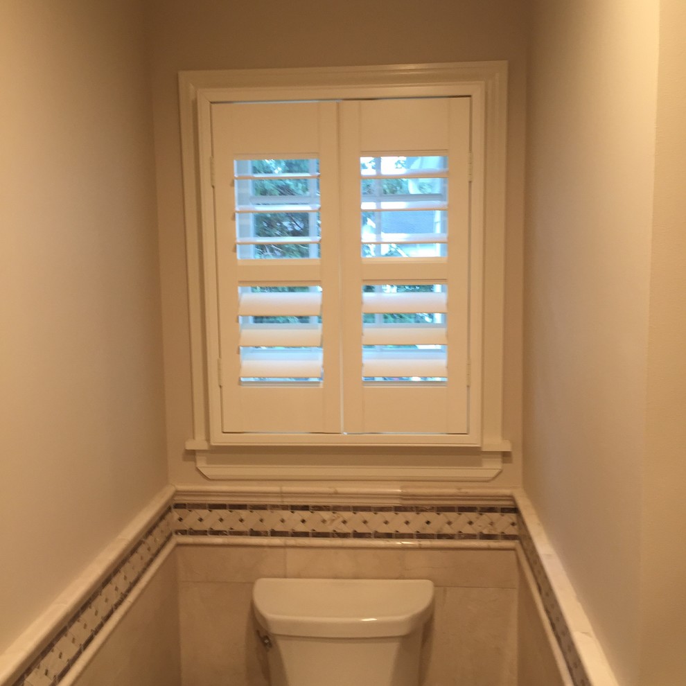 Marquis plantation shutters by Lafayette. Using wood outside mount L-frame to cr