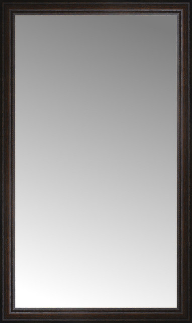 30 X50 Custom Framed Mirror Traditional Wall Mirrors By 30 X50 Custom Framed Mirror Distressed Brown