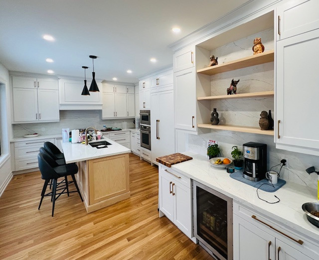 Main Floor with large window & patio door include an open concept kitchen