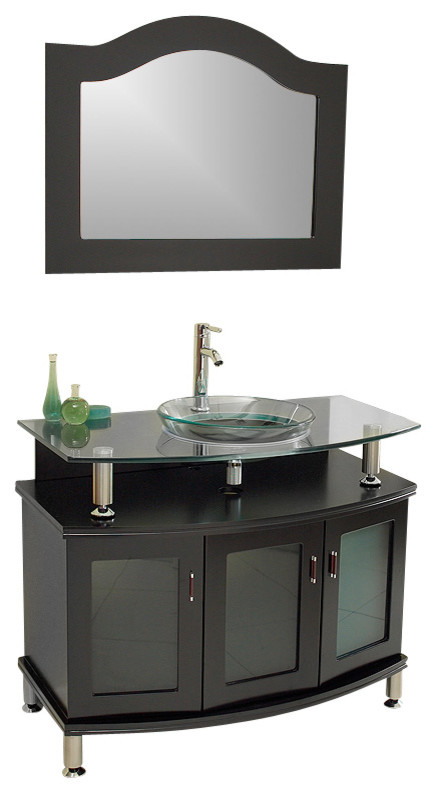 Fresca Contento 40" Espresso Modern Bathroom Vanity With Mirror