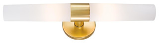 George Kovacs P5042 Saber 2 Light Bathroom Vanity Light, Honey Gold