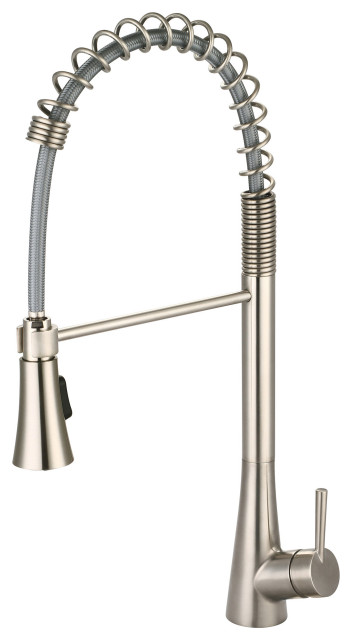 i2 Single Handle Pull-Down Pre-Rinse Kitchen Faucet, Brushed Nickel