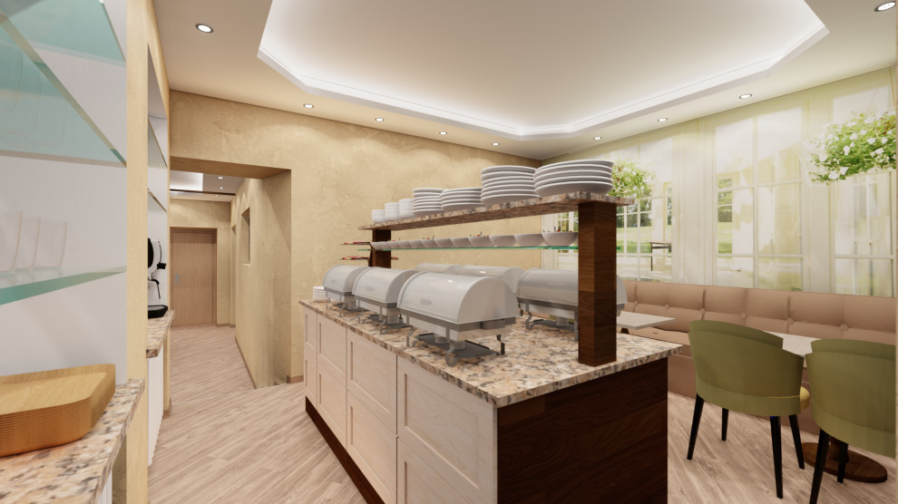 Интерьер кафе-ресторана в отеле Евразия