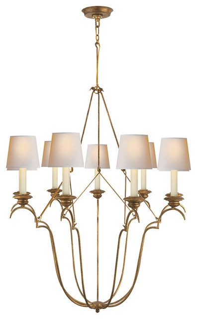 E F Chapman Belvedere Chandelier Aged Iron Traditional