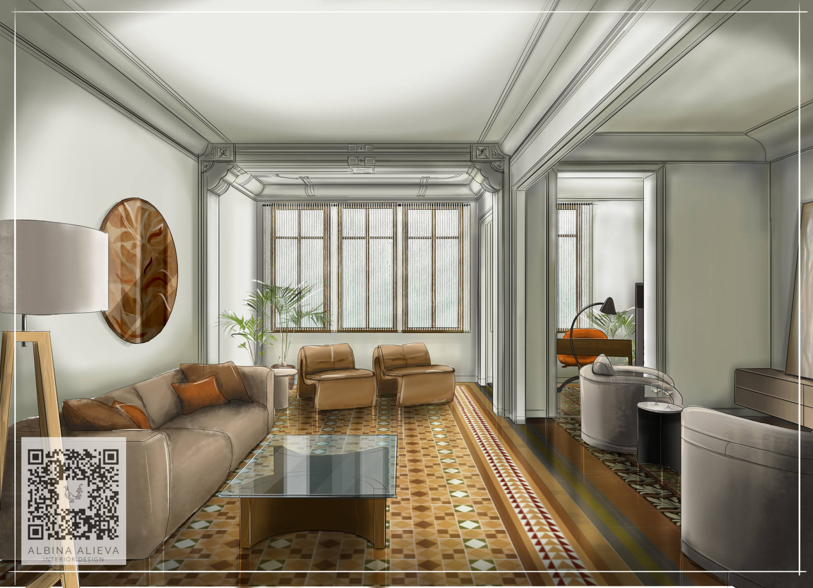 Interior Concepts – Procreate Sketches by Albina Alieva