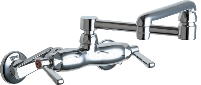 Chicago Faucets 445 Dj13ab Wall Mounted Kitchen Filler Faucet With