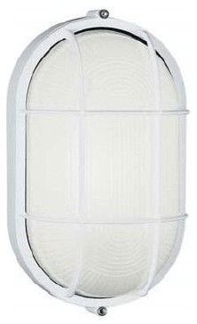 Large Oval Outdoor Bulk Head Wall or Ceiling Mounted Lantern with Guard